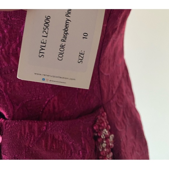 NWT RENE Ruiz gorgeous Elegant midi Pink Dress evening/ vacation. Color: Raspb. - Picture 7 of 7